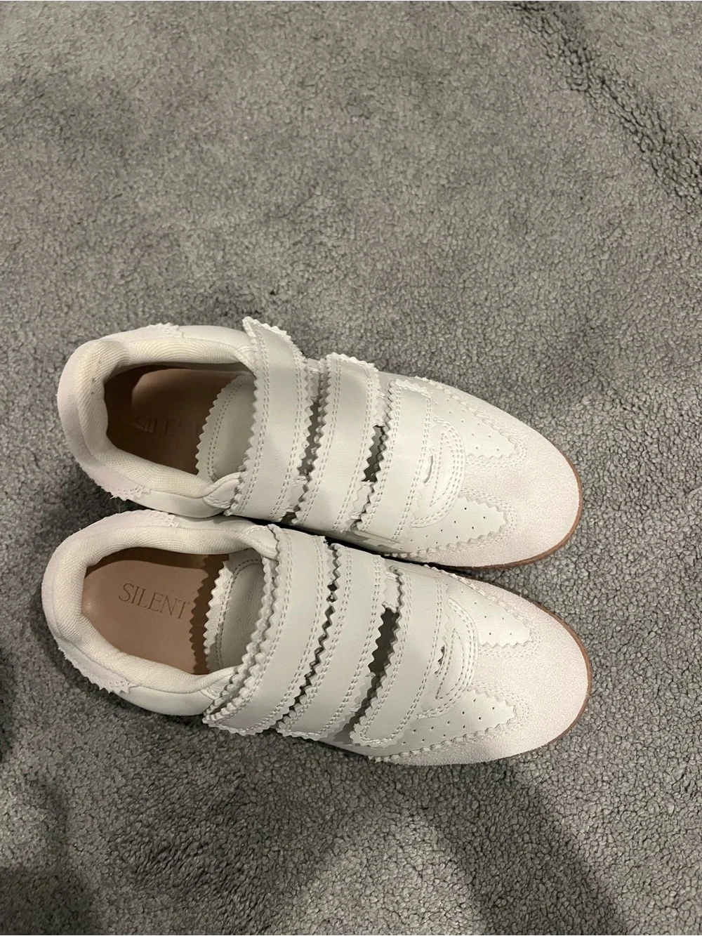 White Silent D brand new sneakers